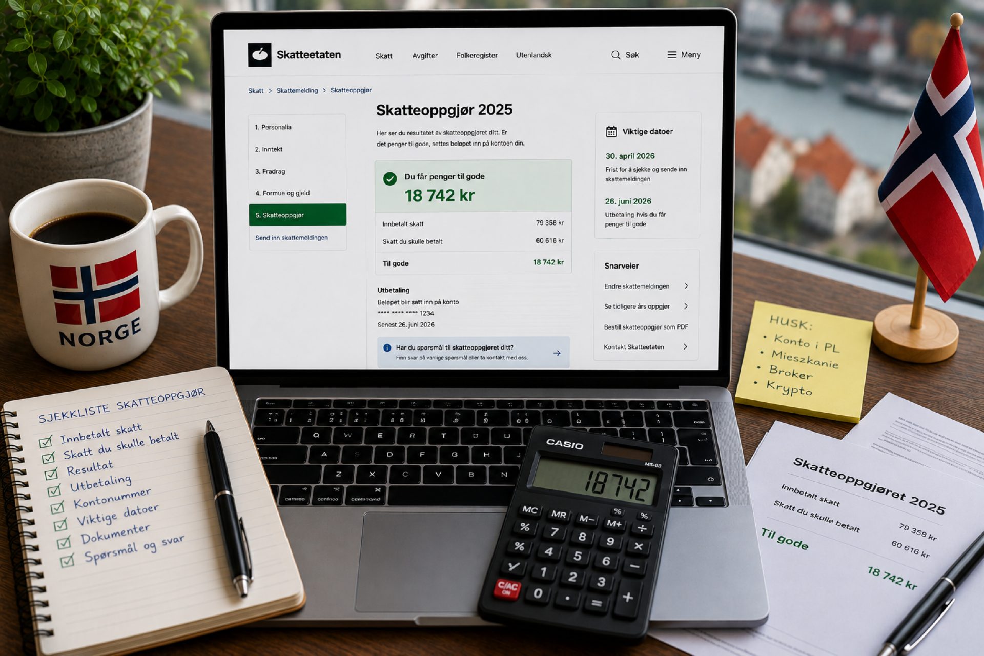 Zagraniczne konto bankowe w skattemelding